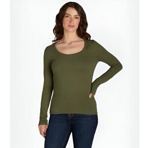 5/$20 NEW 8-10 (M) Women's Green Scoop Neck Tee